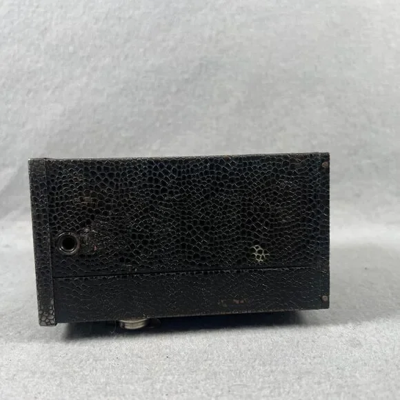 Vintage Antique‎ Film Box Camera Unbranded UNTESTED Black Leather look 1900's - Picture 6 of 8